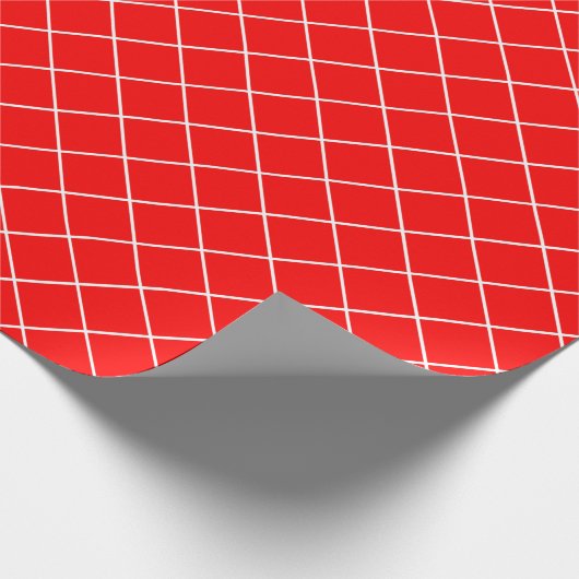 Aangepast Rood & Wit Retro Nostalgisch Kerstcadeau Cadeaupapier (Hoek)