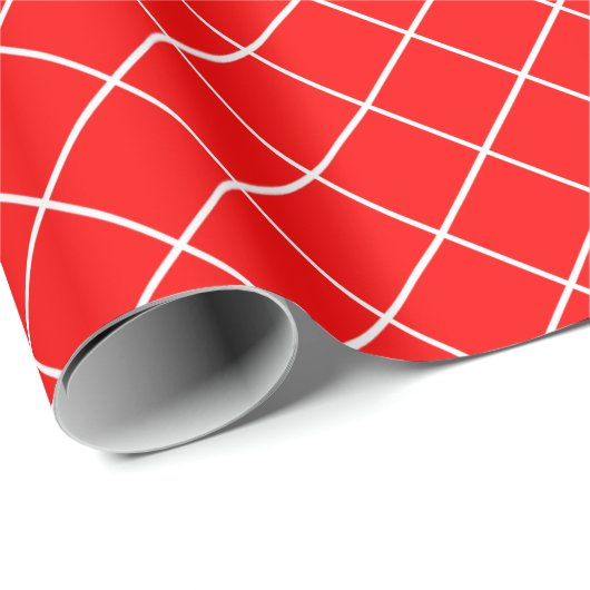 Aangepast Rood & Wit Retro Nostalgisch Kerstcadeau Cadeaupapier (Rol Hoek)