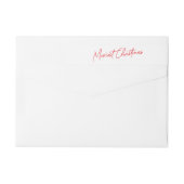 Aangepast rood wit tekstvakantie Kerst sticker (Achterkant)