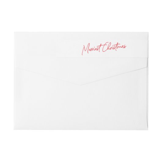 Aangepast rood wit tekstvakantie Kerst sticker (Achterkant)