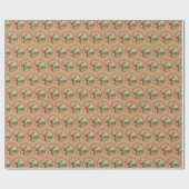 Aangepast rood-witte snoepriet groen olievlek Wrea Cadeaupapier (Vlak)