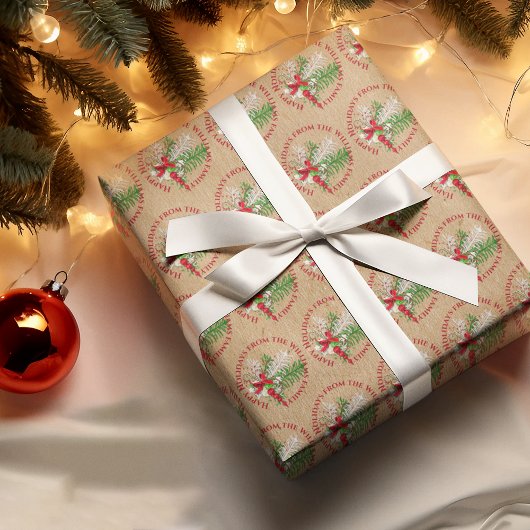 Aangepast rood-witte snoepriet groen olievlek Wrea Cadeaupapier