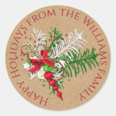 Aangepast rood-witte snoepriet groen olievlek Wrea Ronde Sticker (Voorkant)