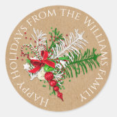 Aangepast rood-witte snoepriet groen olievlek Wrea Ronde Sticker (Voorkant)