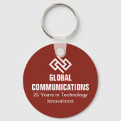 Aangepast rood zakelijk marketing abstract logo sleutelhanger (Voorkant)