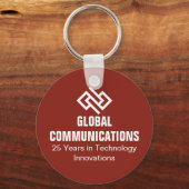 Aangepast rood zakelijk marketing abstract logo sleutelhanger (Voorkant)