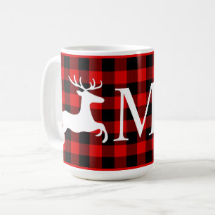 Aangepast rood zwart Buffalo houthakkers geruit Koffiemok