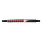 Aangepast rood zwart buffel Lumberjack Patroon Zwarte Inkt Pen (Achterkant)