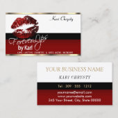 Aangepast - Rood, zwart en wit met Cinnamon Red Li Visitekaartje (Voorkant / Achterkant)