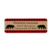 Aangepast rood zwart-landcontrole, patroon etiket (Voorkant)