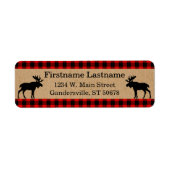 Aangepast rood zwart-landcontrole, patroon etiket (Voorkant)