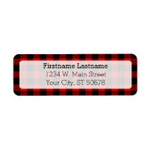 Aangepast rood zwart-landcontrole, patroon etiket (Voorkant)