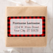 Aangepast rood zwart-landcontrole, patroon etiket (Insitu)