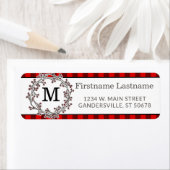 Aangepast rood zwart-landingsadres voor cheque etiket (Insitu)