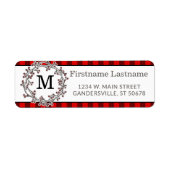 Aangepast rood zwart-landingsadres voor cheque etiket (Voorkant)