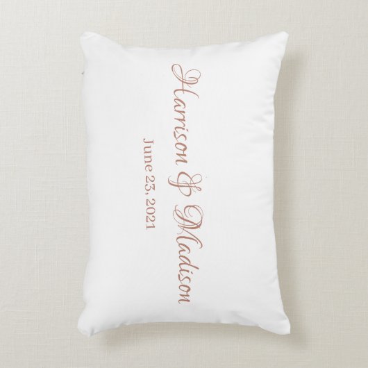 Aangepast Roos Aangepaste paar Datum bruiloft Accent Kussen (Voorkant(Verticaal))