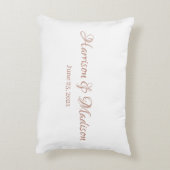 Aangepast Roos Aangepaste paar Datum bruiloft Accent Kussen (Achterkant (Verticaal))