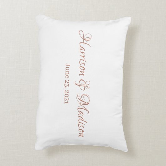 Aangepast Roos Aangepaste paar Datum bruiloft Accent Kussen (Achterkant (Verticaal))