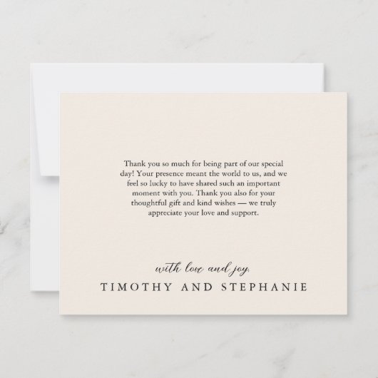 Aangepast Roos Bedankkaart (Achterkant)