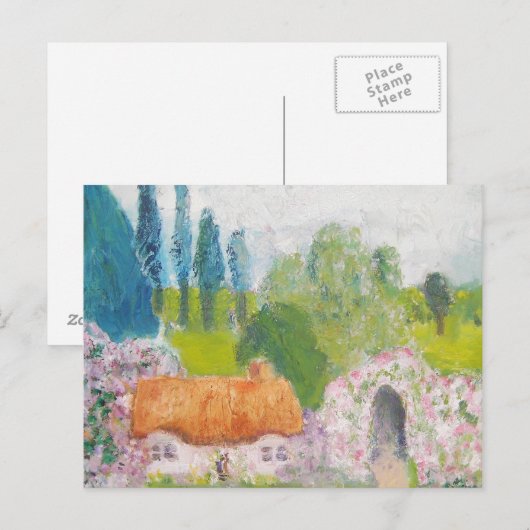 Aangepast roos briefkaart (Voorkant / Achterkant)