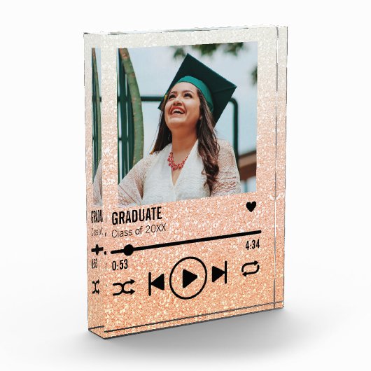 Aangepast Roos Gold Afstuderen Fotolijst Fotoblokken (Links)