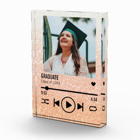 Aangepast Roos Gold Afstuderen Fotolijst Fotoblokken (Rechts)