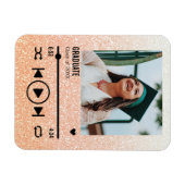 Aangepast Roos Gold Afstuderen Fotolijst Magneet (Horizontaal)