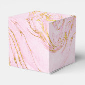 Aangepast Roos Gold Blush Pink Marble White Gift Bedankdoosjes (Achterkant)