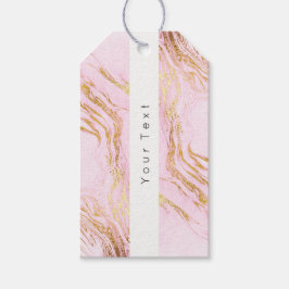 Aangepast Roos Gold Blush Roze Marble White Name Cadeaulabel