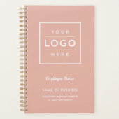 Aangepast Roos Gold Business Logo en naam werkneme Planner (Voorkant)