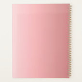 Aangepast Roos Gold Elegant Monogram Modern Planner (Achterkant)