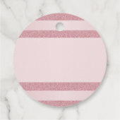 Aangepast Roos Gold Glitter Bekijk de lege Sjabloo Bedankjes Labels (Achterkant)