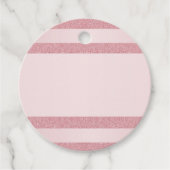 Aangepast Roos Gold Glitter Bekijk de lege Sjabloo Bedankjes Labels (Voorkant)