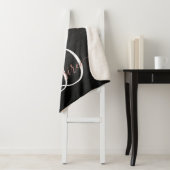 Aangepast Roos Gold Glitter Black Sparkle Monogram Sherpa Deken (In situ)