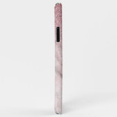 Aangepast Roos Gold Glitter Blush Pink Marble Patt Case-Mate iPhone Case (Achterkant/rechts)