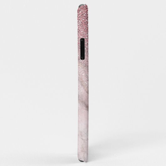 Aangepast Roos Gold Glitter Blush Pink Marble Patt Case-Mate iPhone Case (Achterkant/rechts)