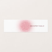 Aangepast Roos Gold Glitter look Modern Elegant Visitekaartje (Buitenkant ongevouwen)