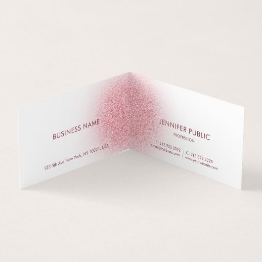 Aangepast Roos Gold Glitter look Modern Elegant Visitekaartje (Binnen)