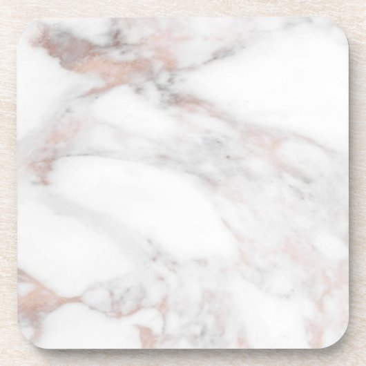 Aangepast Roos Gold Marble Sjabloon Trendy Elegant Bier Onderzetter (Voorkant)