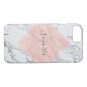 Aangepast Roos Gold Marble Smartphone-Hoesje Case-Mate iPhone Case (Achterkant (Horizontaal))