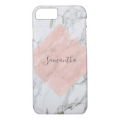 Aangepast Roos Gold Marble Smartphone-Hoesje Case-Mate iPhone Case (Achterkant)