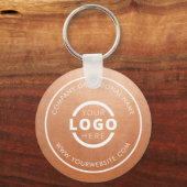Aangepast Roos Gold Promotion Business Logo-merk Sleutelhanger (Voorkant)