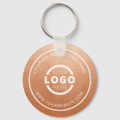 Aangepast Roos Gold Promotion Business Logo-merk Sleutelhanger (Achterkant)