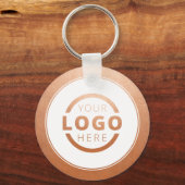 Aangepast Roos Gold Promotion Business Logo-merk Sleutelhanger (Voorkant)
