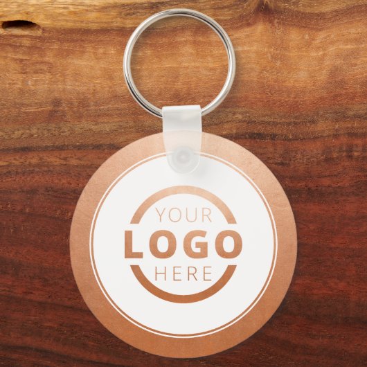 Aangepast Roos Gold Promotion Business Logo-merk Sleutelhanger (Voorkant)