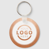 Aangepast Roos Gold Promotion Business Logo-merk Sleutelhanger (Achterkant)