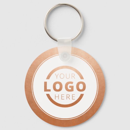 Aangepast Roos Gold Promotion Business Logo-merk Sleutelhanger (Achterkant)