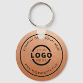 Aangepast Roos Gold Promotion Business Logo-merk Sleutelhanger (Achterkant)