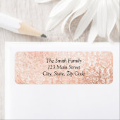 Aangepast Roos Gold Return-adres Etiket (Insitu)