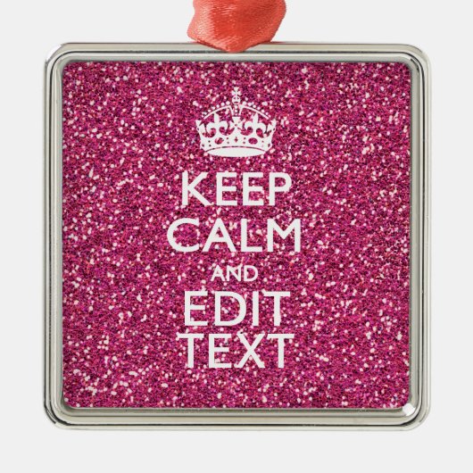 Aangepast Roos kalm houden Metalen Ornament (Voorkant)